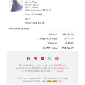 Bridesmaid Dress Slate Blue size 12